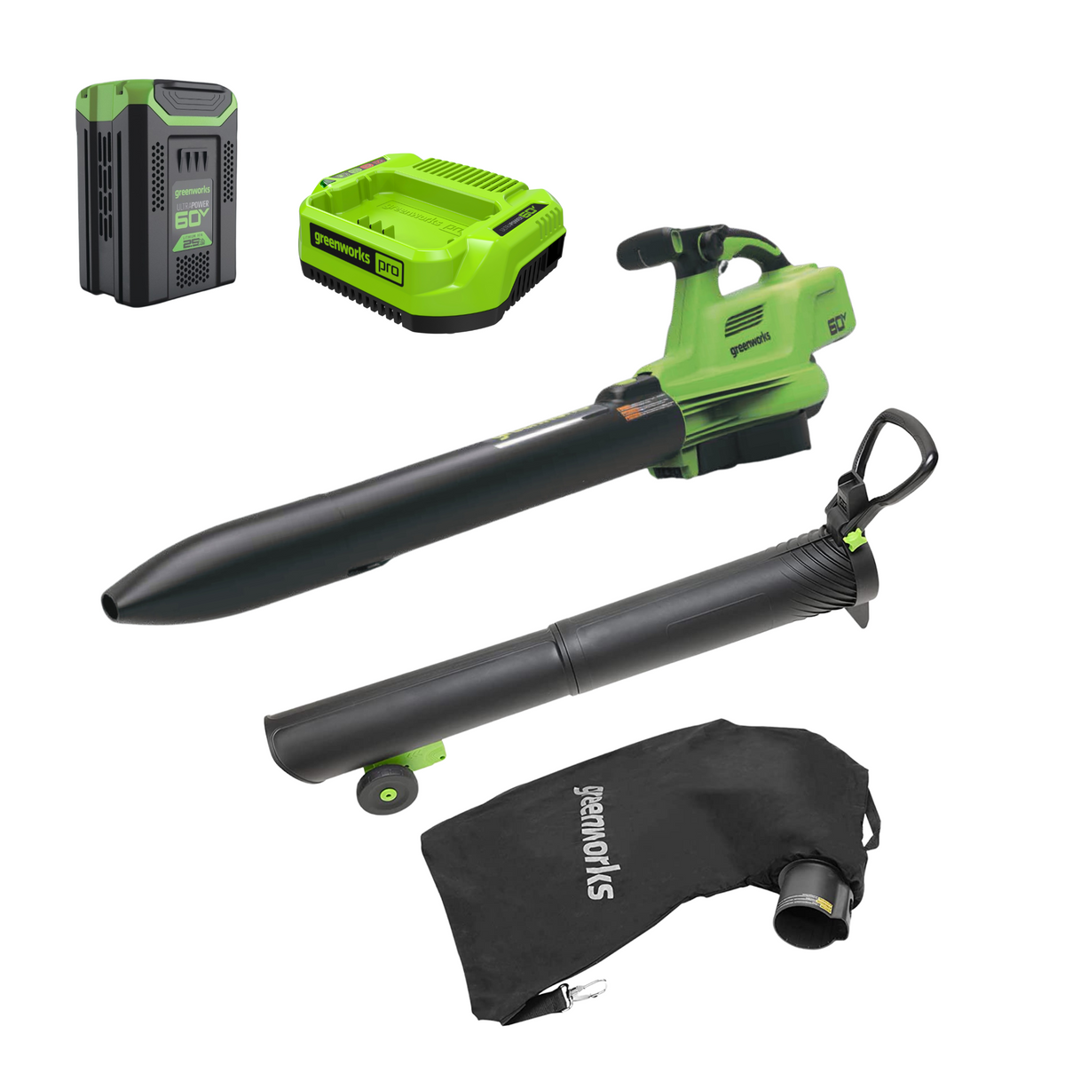 60V 520 CFM Cordless Battery Blower/Vacuum w/ 4Ah Battery and 3A Charger