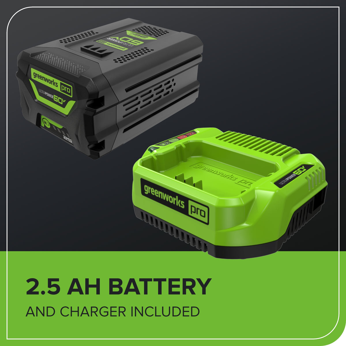 60V 660 CFM Cordless Battery Brushless Leaf Blower: 2.5 Ah Battery and Charger