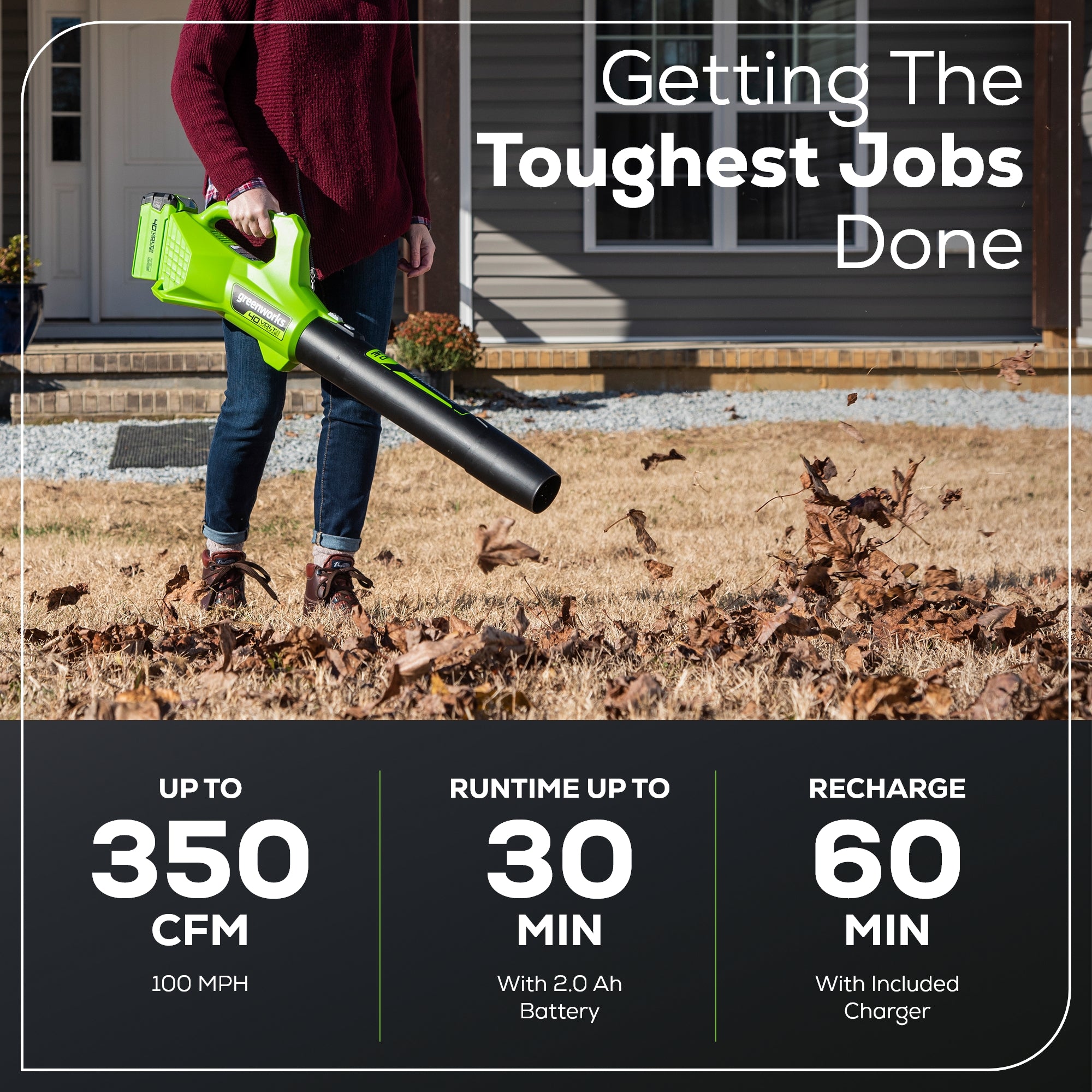 40V 13" Gen 2 String Trimmer and 350 CFM Cordless Battery Leaf Blower Combo Kit, (3).065" Spools,(1)2.0 Ah Battery and Charger