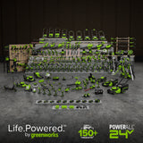 48V (24V x 2) 21" Cordless Battery Self-Propelled Lawn Mower w/ (4) 4.0Ah USB Batteries & (2) Dual Port Chargers, LM2102S