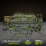 48V (24V x 2) 21" Cordless Battery Self-Propelled Mower 5PC Combo Kit: (2) 5.0Ah Batteries and Chargers