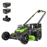 OPEN BOX 80V 25" Cordless Battery Dual Blade Self-Propelled Mower: (2) 2.5 Ah Batteries and Dual-Port Charger, LM2508S