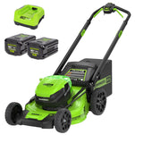 OPEN BOX 80V 21" Cordless Battery 4-in-1 Self-Propelled Lawn Mower: 4.0 Ah: 2.0 Ah Battery and Rapid Charger, LM2118S