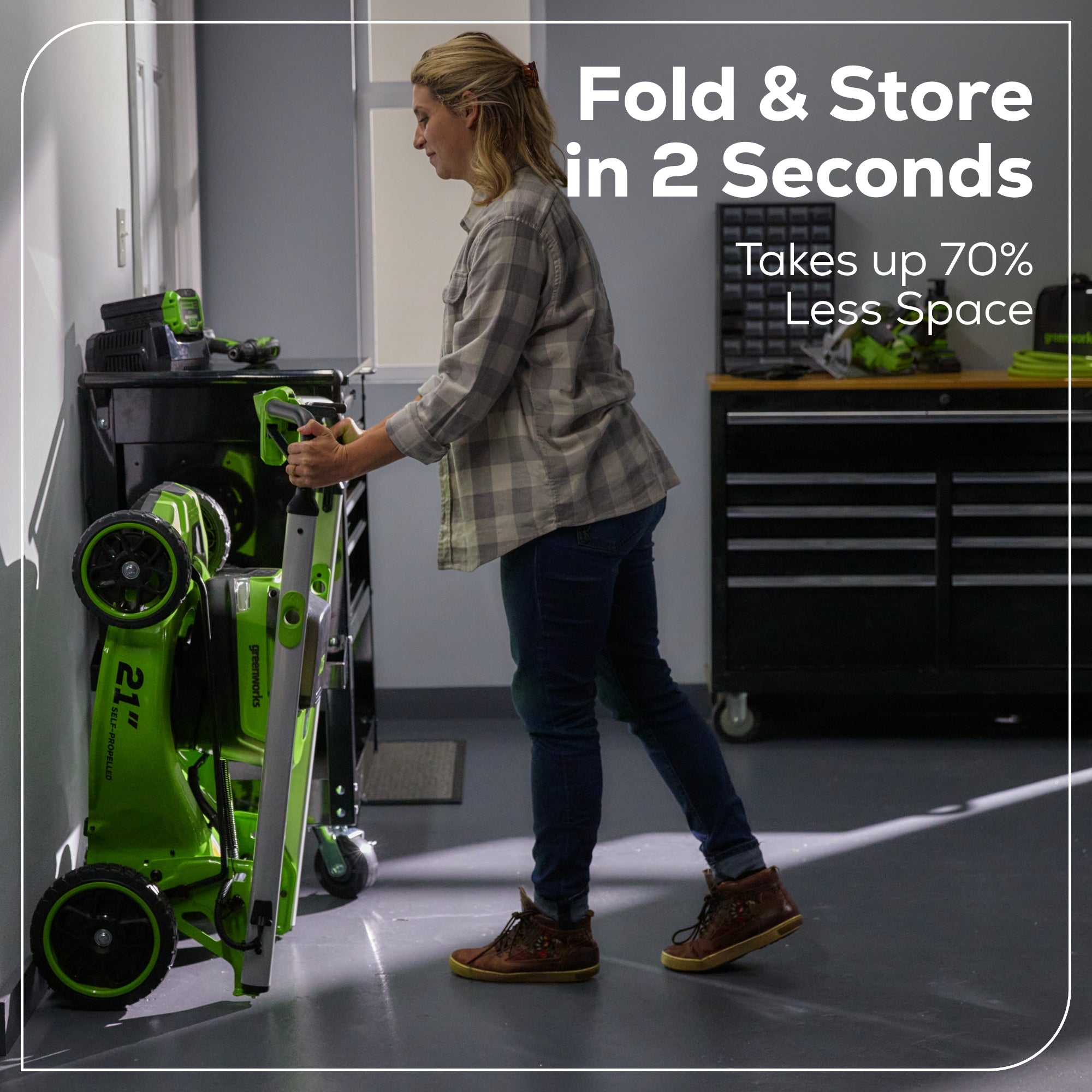60V 21" Cordless Battery Self-Propelled Mower: (2) 5Ah Battery and 6A Rapid Charger, LM2156S