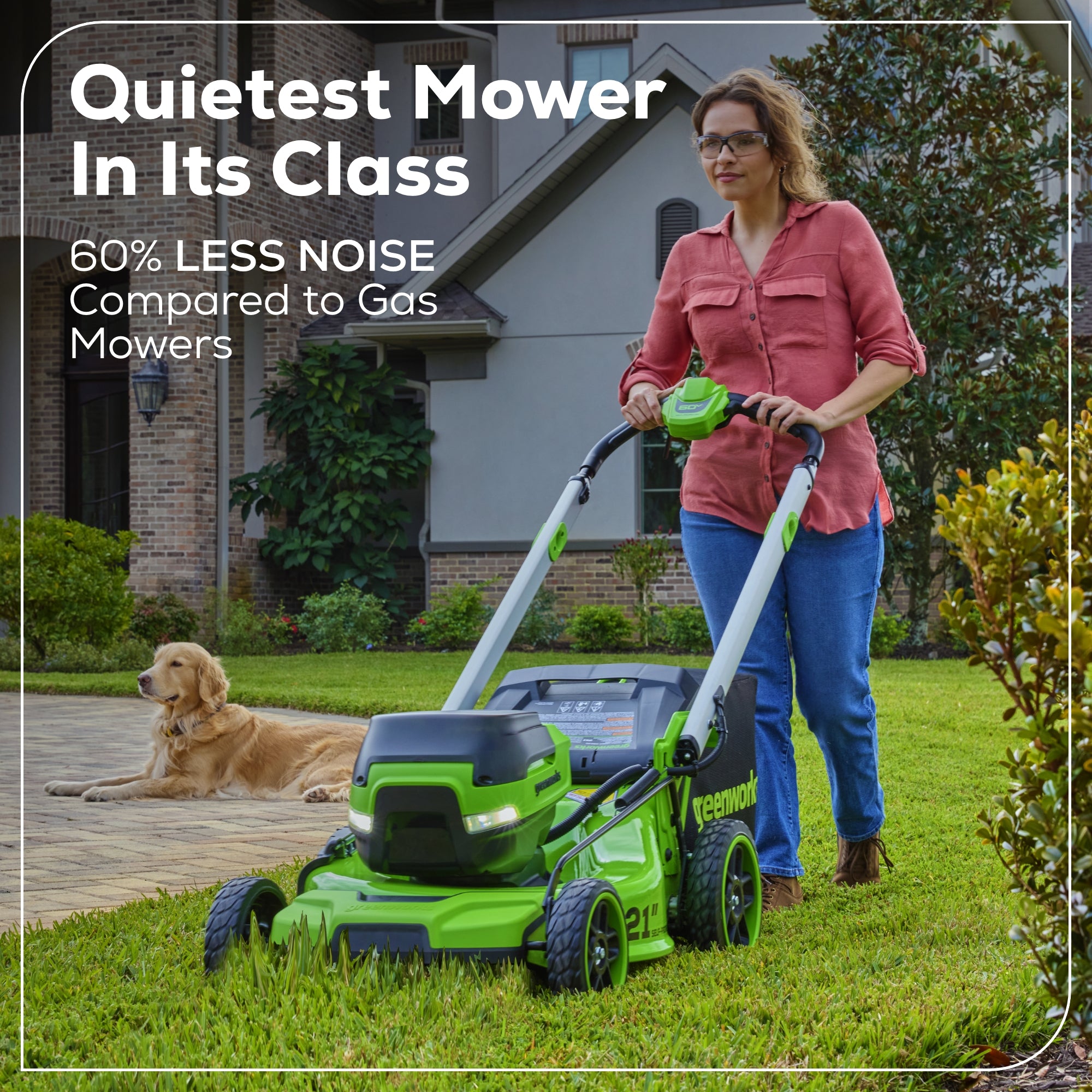 60V 21" Cordless Battery Self-Propelled Mower: (2) 5Ah Battery and 6A Rapid Charger, LM2156S