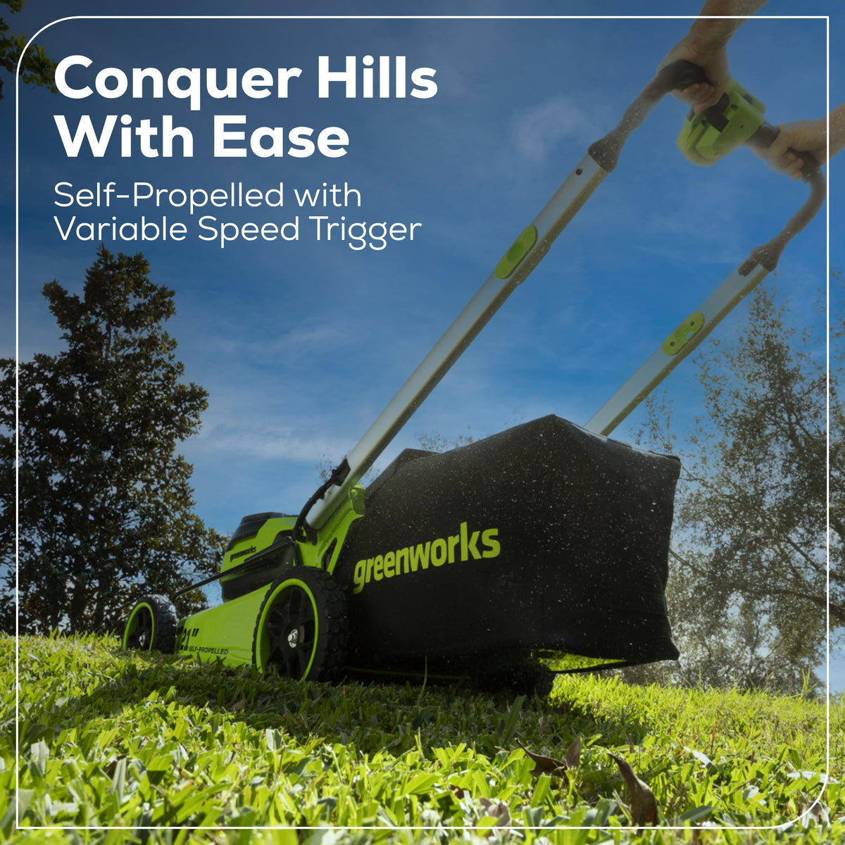 60V 21" Cordless Battery Self-Propelled Mower: (2) 5Ah Battery and 6A Rapid Charger, LM2156S