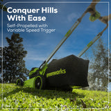 60V 21" Cordless Battery Self-Propelled Mower: (2) 5Ah Battery and 6A Rapid Charger, LM2156S