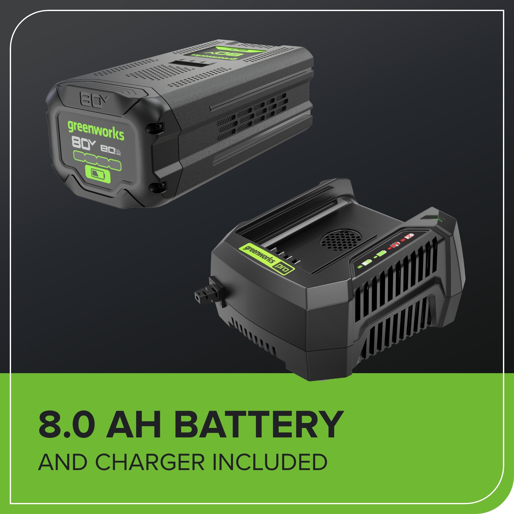 80V 21" Cordless Battery 4-in-1 Self-Propelled Lawn Mower, 8.0 Ah Battery and 6A Charger, LM2108S