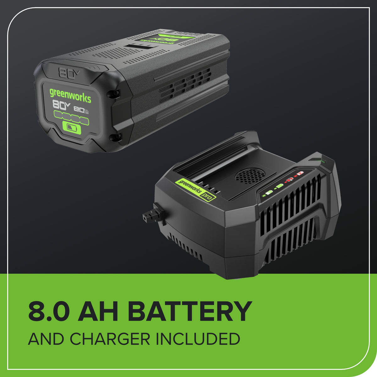 80V 21" Cordless Battery 4-in-1 Self-Propelled Lawn Mower, 8.0 Ah Battery and 6A Charger, LM2108S