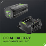 80V 21" Cordless Battery 4-in-1 Self-Propelled Lawn Mower, 8.0 Ah Battery and 6A Charger, LM2108S