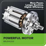 40V 17" Cordless Battery Brushless Push Lawn Mower: 4.0 Ah Battery and Charger, LM1724