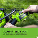40V 17" Cordless Battery Brushless Push Lawn Mower: 4.0 Ah Battery and Charger, LM1724