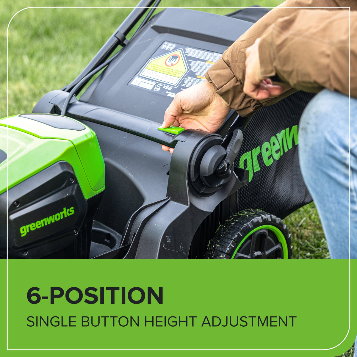 60V 17" Cordless Battery Push Lawn Mower: 4.0 Ah Battery and Charger, LM1716