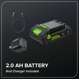 24V 22" Brushless (1.1" Cutting Capacity) Hedge Trimmer: 2.0Ah Battery and 30W Charger