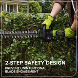 24V 22" Brushless (1.1" Cutting Capacity) Hedge Trimmer: 2.0Ah Battery and 30W Charger