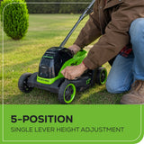 24V 13" Cordless Battery Brushless Push Lawn Mower: 4.0 Ah Battery and Charger, LM1322