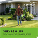 24V 13" Cordless Battery Brushless Push Lawn Mower: 4.0 Ah Battery and Charger, LM1322
