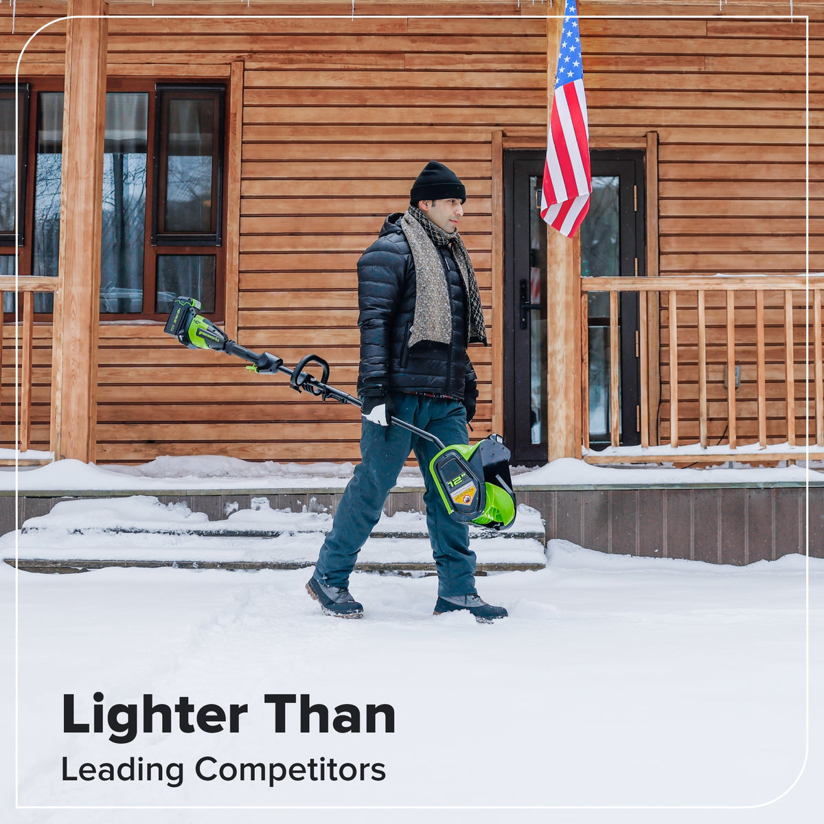 40V 12" Cordless Battery LED Snow Shovel: 4.0 Ah Battery and Charger