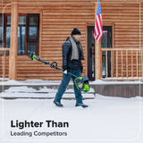 40V 12" Cordless Battery LED Snow Shovel: 4.0 Ah Battery and Charger