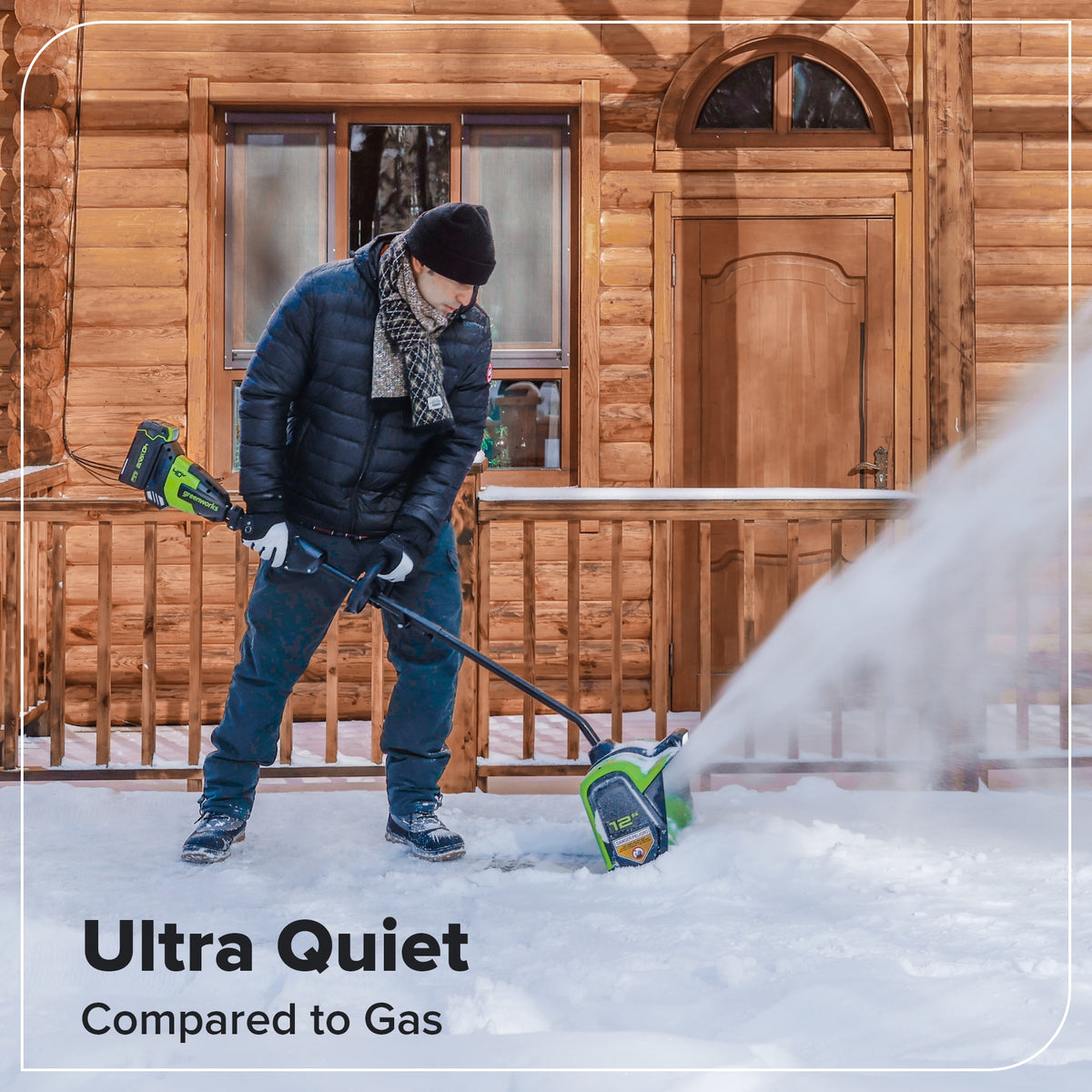 40V 12" Cordless Battery LED Snow Shovel: 4.0 Ah Battery and Charger