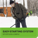 40V 12" Cordless Battery LED Snow Shovel, Directional Vanes: 4.0 Ah Battery and Charger