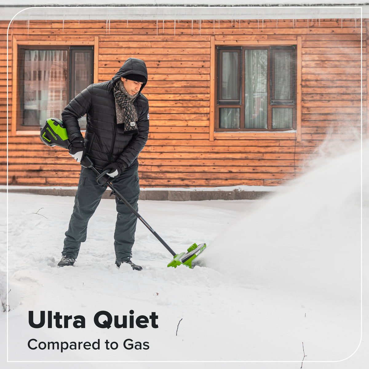 80V 12" Cordless Battery LED Snow Shovel: 4.0 Ah Battery and 6A Charger