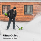 80V 12" Cordless Battery LED Snow Shovel: 4.0 Ah Battery and 6A Charger