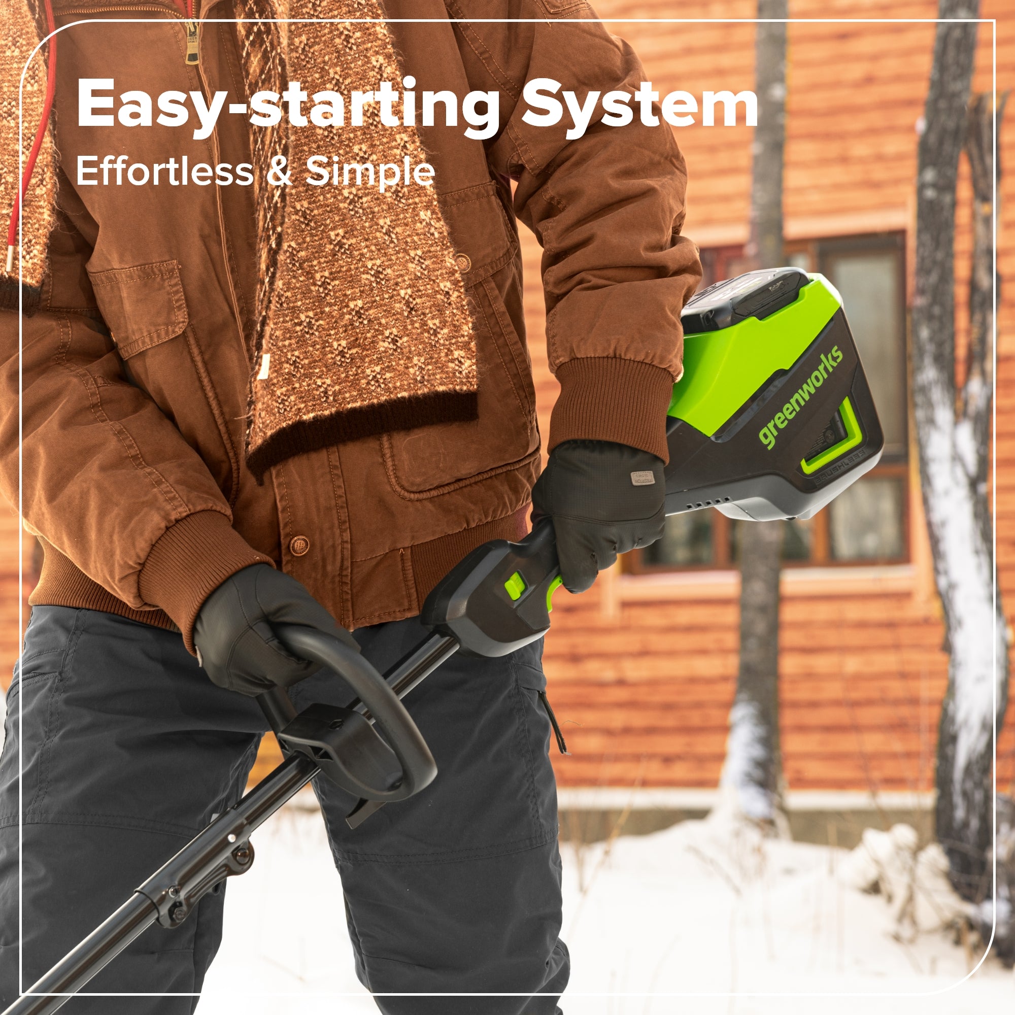 80V 12" Cordless Battery LED Snow Shovel: 4.0 Ah Battery and 6A Charger