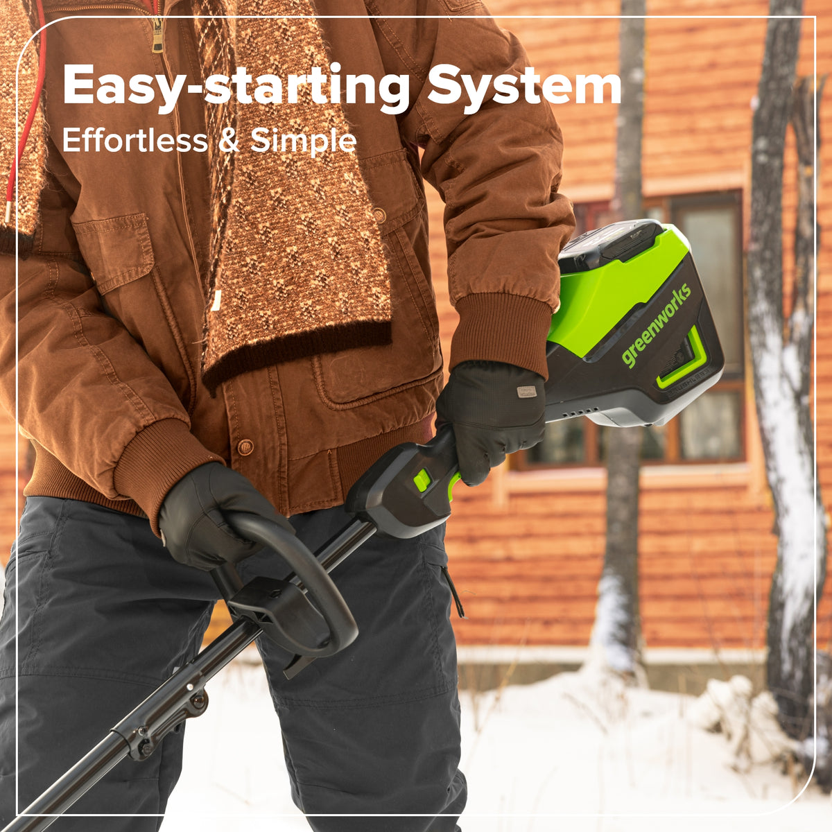 80V 12" Cordless Battery LED Snow Shovel: 4.0 Ah Battery and 6A Charger