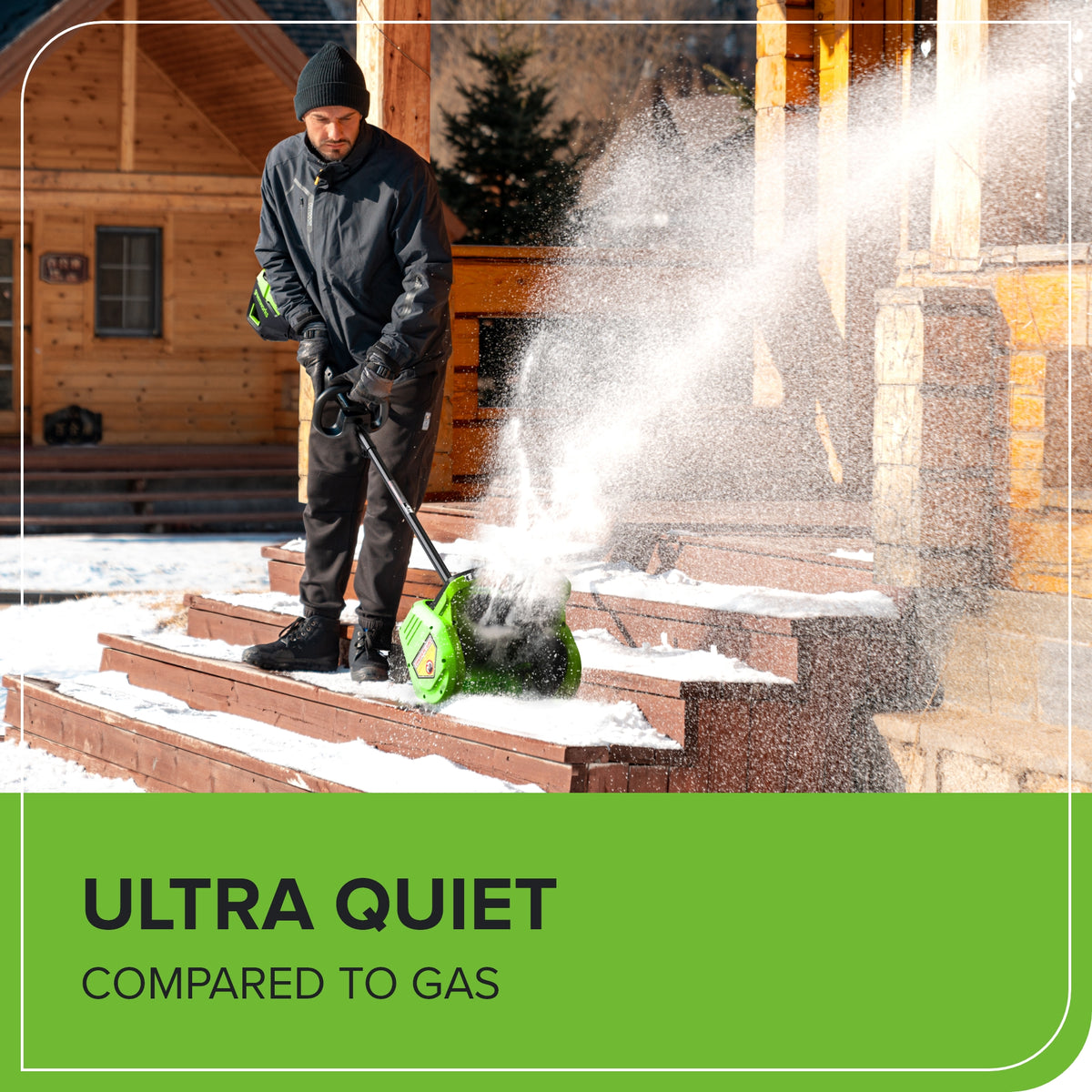 80V 12" Cordless Battery LED Snow Shovel, Directional Vanes (Tool Only)