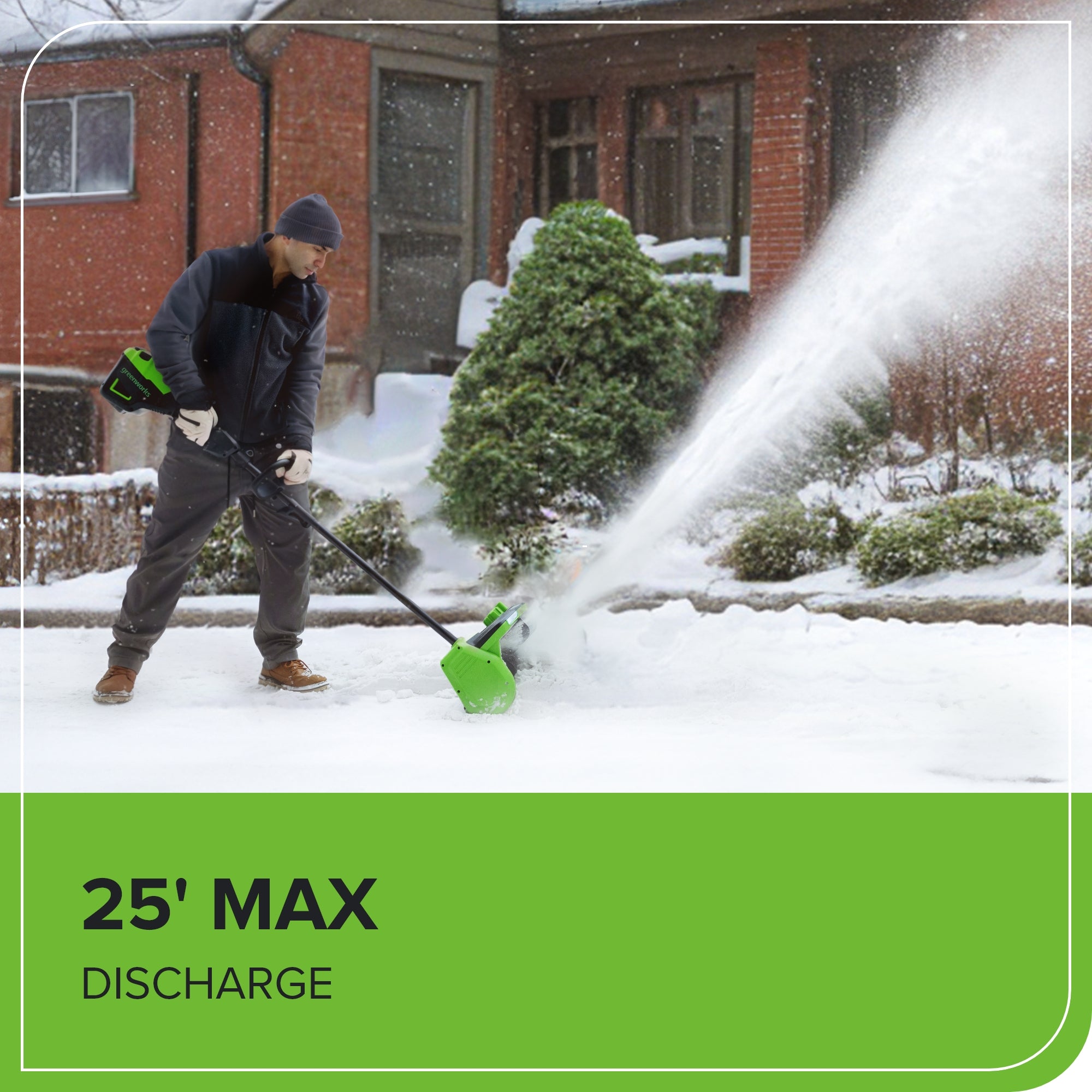 80V 12" Cordless Battery LED Snow Shovel, Directional Vanes (Tool Only)