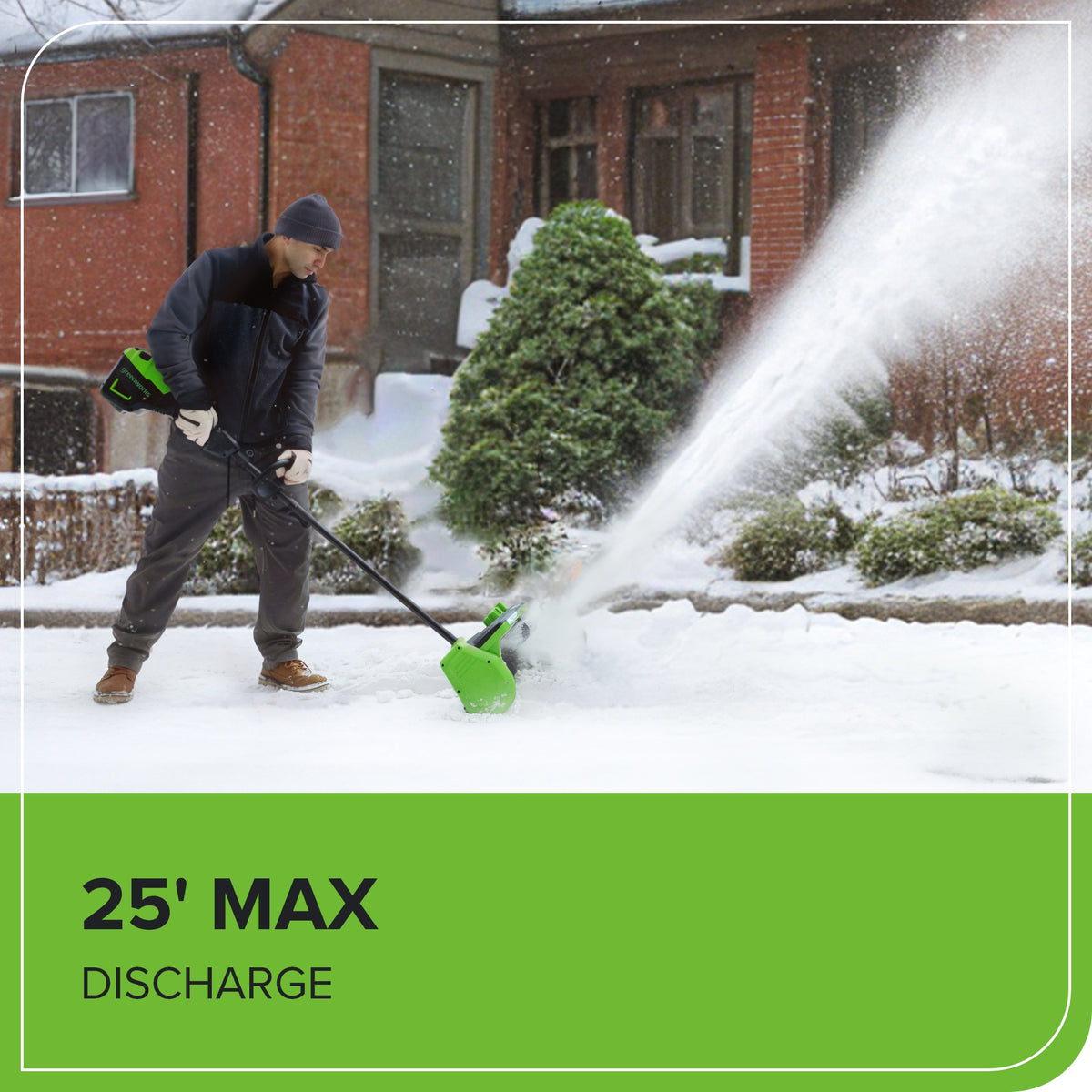 80V 12" Cordless Battery LED Snow Shovel, Directional Vanes (Tool Only)