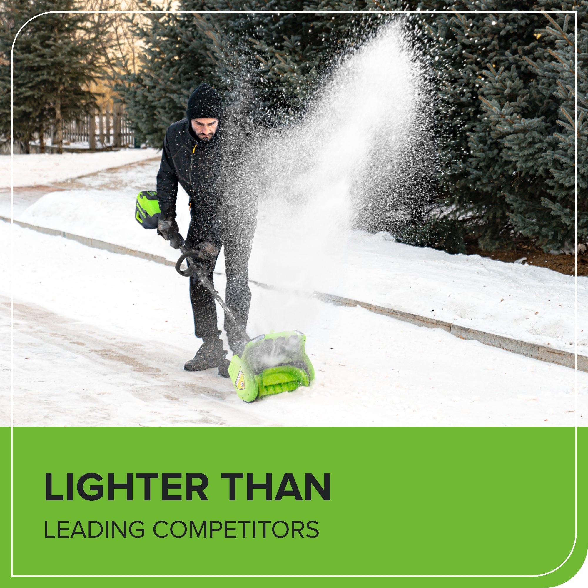 80V 12" Cordless Battery LED Snow Shovel, Directional Vanes (Tool Only)