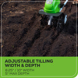 40V 10" Cordless Cultivator / Tiller w/ 4.0 Ah Battery & Charger