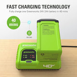 40V 2.5 Ah Batteries and Charger Combo Kit