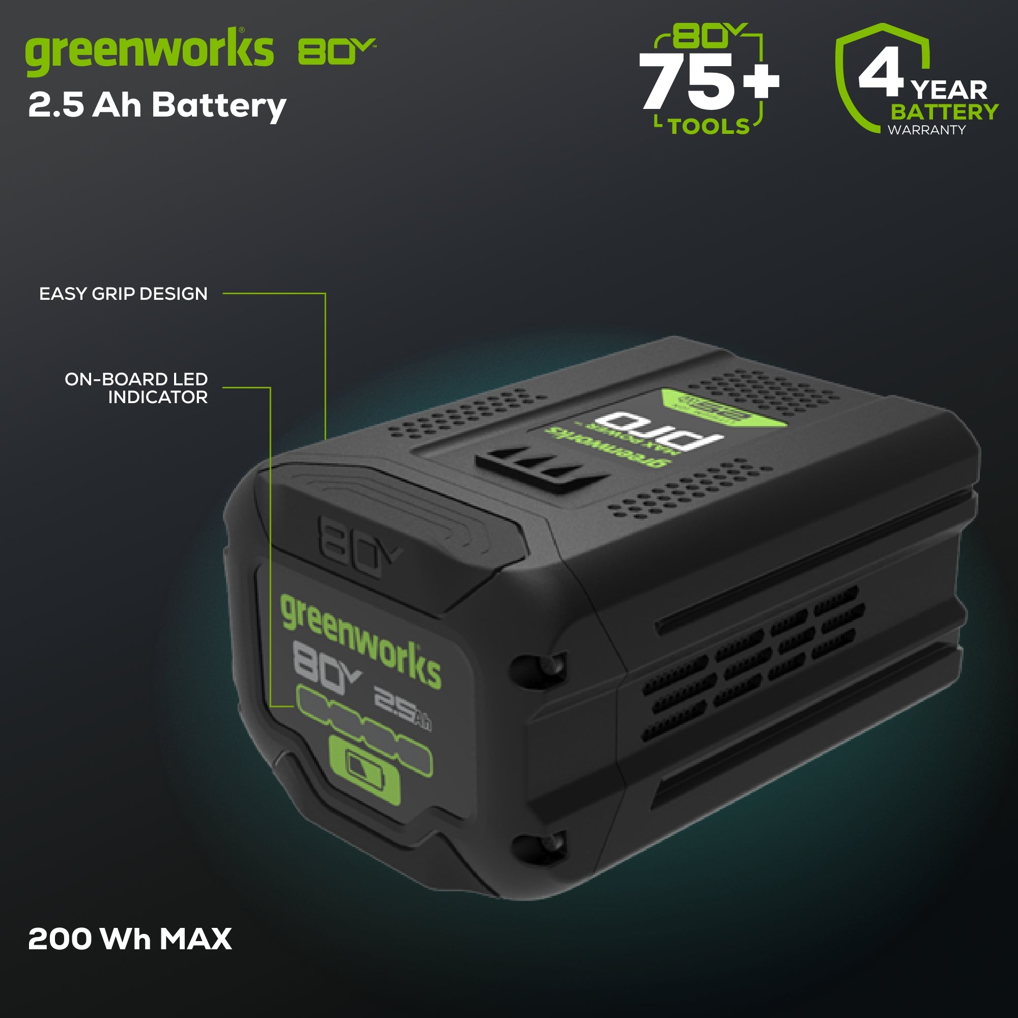 80V 2.5 Ah Lithium-Ion Battery