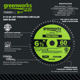 Pro 60-Tooth 6-1/2" Demolition Circular Saw Blade with Construction-Grade Carbide Teeth