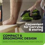 24V Cordless Battery Corner Finishing Sander (Tool Only)