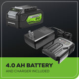 24V 3in x 18in Brushless Cordless Belt Sander and Dust Bag: 4.0 Ah Battery and Charger