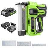 24V 18GA Brad Nailer: 2.0 Ah Battery and Charger