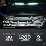 24V Cordless Battery Under Hood Work Light: 2.0 Ah Battery and Charger