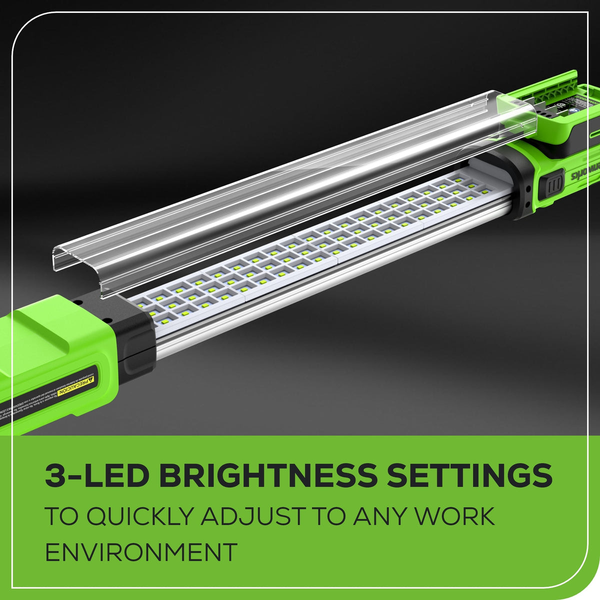 24V Cordless Battery Under Hood Work Light: 2.0 Ah Battery and Charger