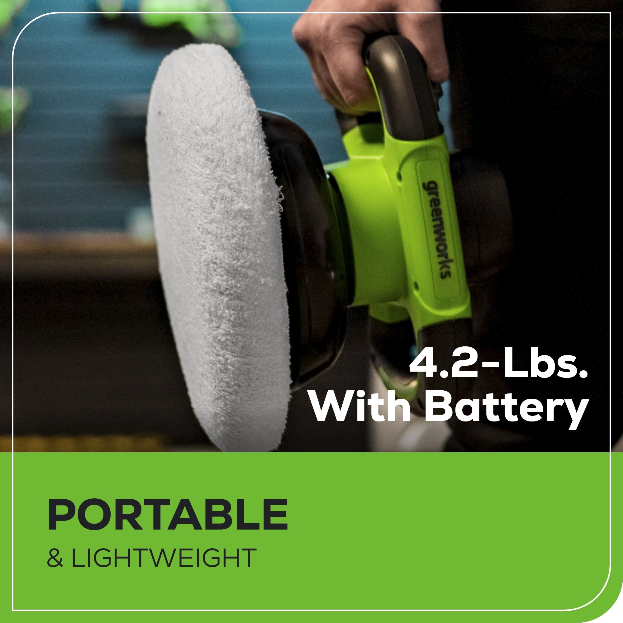 24V 10" Cordless Battery Buffer and Polisher (Tool Only)