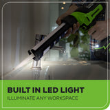 24V Cordless Battery Caulk Gun: 2.0 Ah Battery and Changer