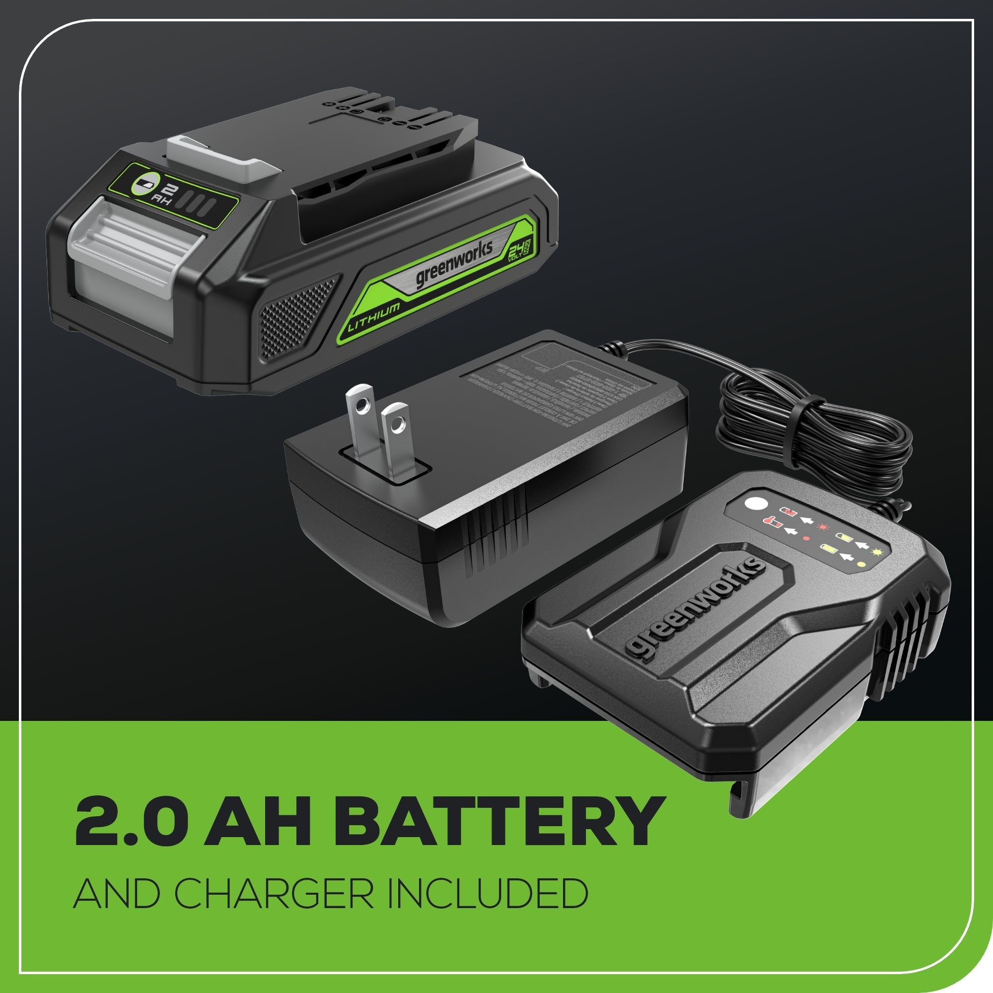 24V Cordless Battery Compact Router: 2.0 Ah Battery and Charger