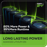 24V Cordless Battery Standing Light Kit: 2.0 Ah Battery and Charger
