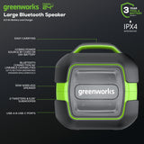 24V Cordless Battery Bluetooth Speaker: 2.0 Ah Battery and Charger