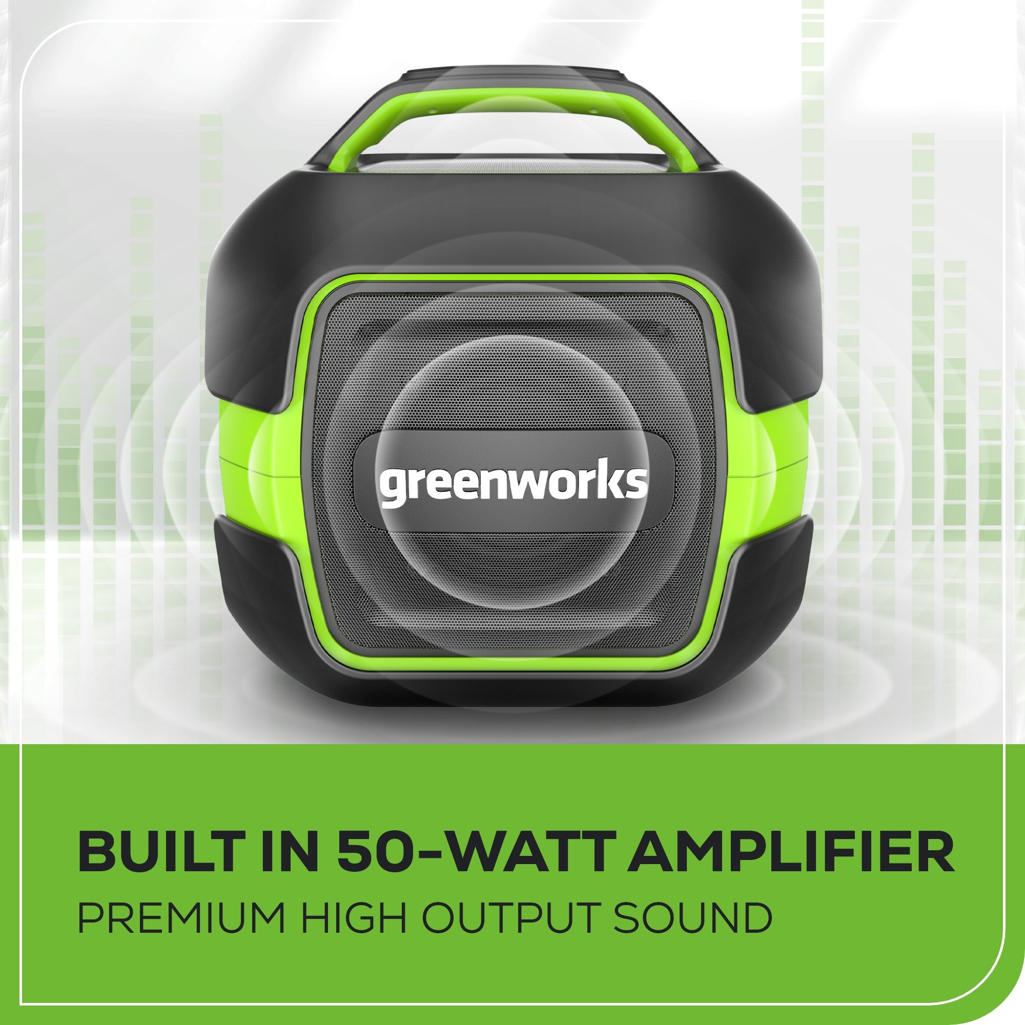 24V Cordless Battery Bluetooth Speaker: 2.0 Ah Battery and Charger