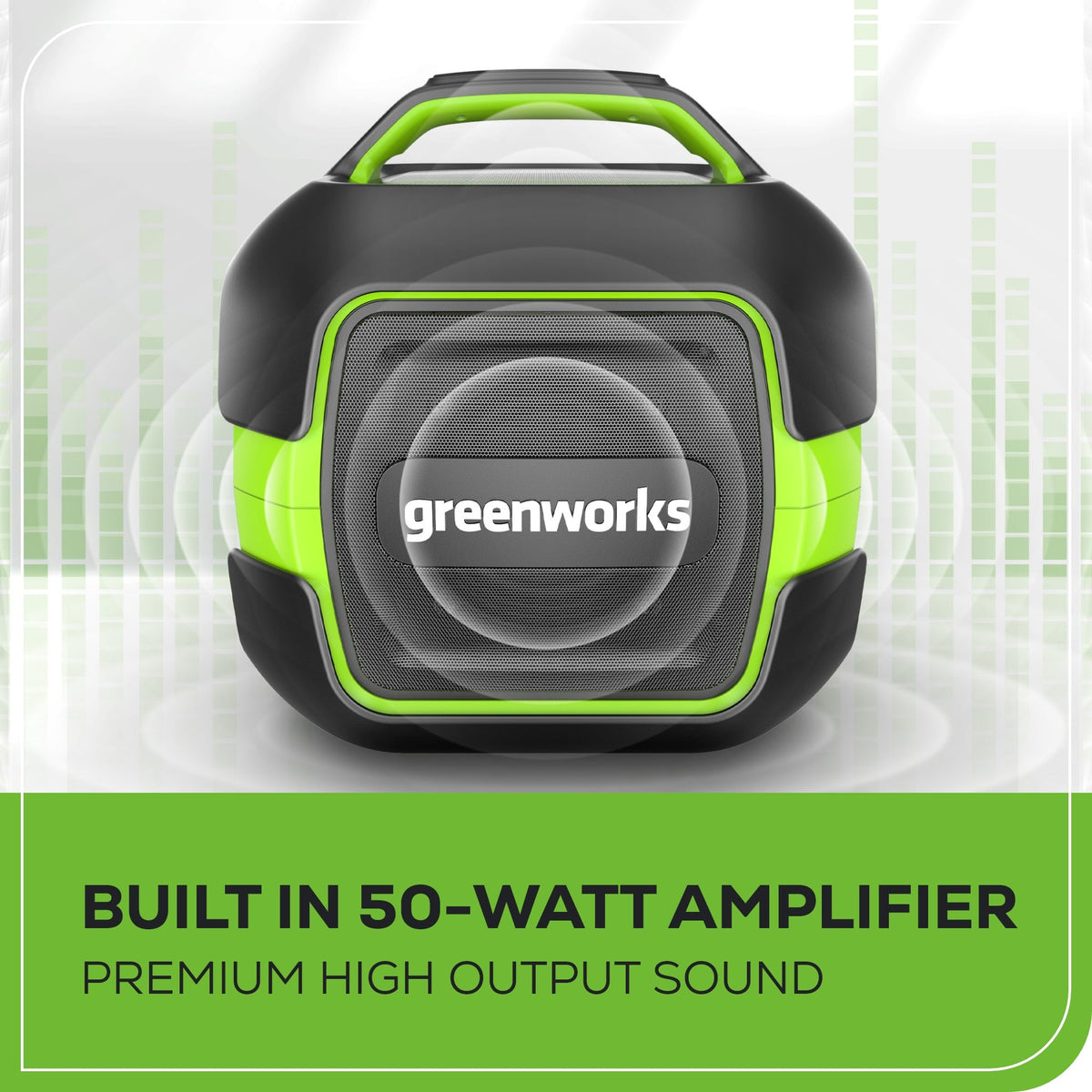 24V Cordless Battery Bluetooth Speaker: 2.0 Ah Battery and Charger
