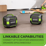 24V Cordless Battery Bluetooth Speaker: 2.0 Ah Battery and Charger